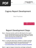 Cognos Report Development Tips and Tricks Ver3