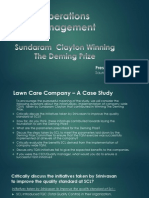 SCL - Winning The Deming Prize - Case Study