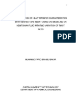 Investigation of Heat Transfer Characteristics With Twisted Tape Insert Using CFD Modeling On Newtonian Fluid With Two Variation of Twist Ratio