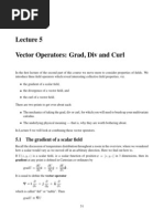 Vector Operators: Grad, Div and Curl: 5.1 The Gradient of A Scalar Field