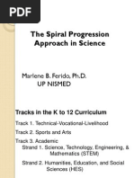 The Spiral Progression Approach in Science: Marlene B. Ferido, Ph.D. Up Nismed