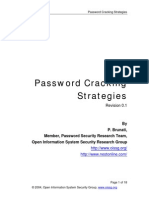 Password Cracking Strategies