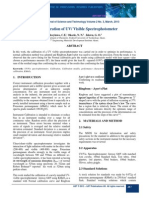 Basic Calibration of UV/ Visible Spectrophotometer