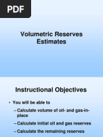 Volumetric Reserves Estimates