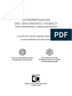 Interpretazioni Del Documento Storico. Valore Documentario e Dimensioni Letterarie, A Cura Di Dan Octavian Cepraga e Sorin Şipoş, Editura Universității Din Oradea, Oradea, 2010.