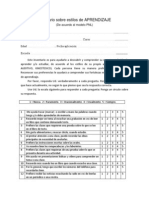 Inventario Sobre Estilo de Aprendizaje, de Acuerdo Al Modelo PNL