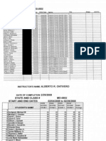 287 (G) Training - Participants Grades and Certifications