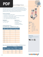 Special Purpose Midget Fuses: Features/Benefits