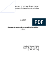 Sisteme de Monitorizare A Calitatii Mediului - Bădoiu Cătălin