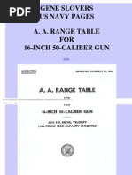 AA Range Tables For 16-Inch, 50-Cal Gun (1944)