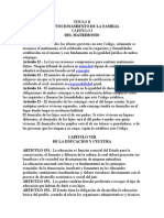 Funciones de La Familia Segun La Constitucion de Honduras