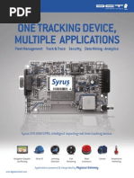 One Tracking Device, Multiple Applications: Fleet Management Track & Trace Security Data Mining - Analytics