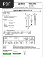 Specification Status:: Polyswitch® PTC Devices