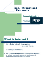 Internet, Intranet and Extranets