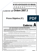 Exame OAB 2007-3 Prova Objetiva - Caderno A