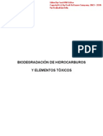 Biodegradación de Hidrocarburos y Elementos Tóxicos