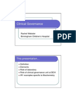 RWebster Clinical Governance