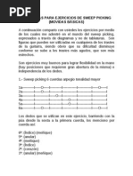 Arpegios, Sweep Picking