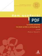 Tarda Antichità Fonti Scritte e Archeologiche (Volpe)