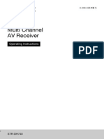 Multi Channel AV Receiver: Operating Instructions