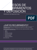 Procesos de Recubrimientos y Deposición