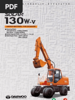 Daewoo Excavadora Hidráulica SOLAR 130W-V