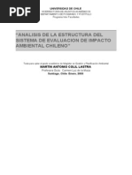 Analisis de Estructura Del Sistema de Evaluacion de Impacto Ambiental Chileno