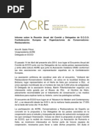 2014 Informe Sobre ECCO Meeting 14 de Abril