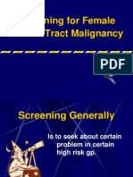 Screening For Female Genital Tract Malignancy