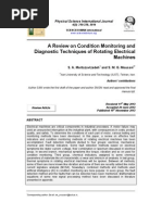 A Review On Condition Monitoring and Diagnostic Techniques of Rotating Electrical Machines