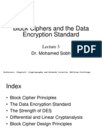 Block Ciphers and The Data Encryption Standard: Dr. Mohamed Sobh