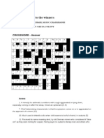 Answer - Crossword "Homoeopathic Pulse" Volume III