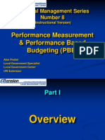 Financial Management Series Number 8: Performance Measurement & Performance Based Budgeting (PBB)