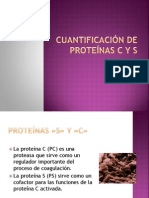 Cuantificación de Proteínas C y S