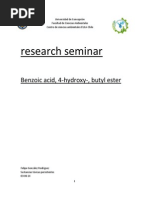 Research Seminar: Benzoic Acid, 4-Hydroxy-, Butyl Ester