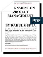 Assignment On Project Management