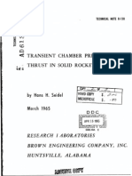 Transient Chamber Pressure and Thrust in Solid Rocket Motors