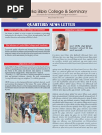 Lanka Bible College & Seminary: Quarterly News Letter