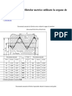 Dimensiunile Nominale Ale Filetelor Metrice Utilizate La Organe de Asamblare