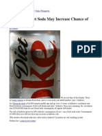 Surprised? Diet Soda May Increase Chance of Diabetes: Hemi Weingarten