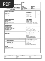 Welder Qualification Report Form