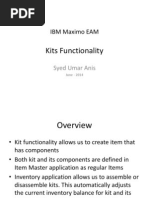 Maximo Item Master Kits Functionality