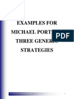 Examples For Michael Porter's Three Generic Strategies