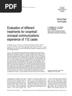 Evaluation of Different Treatments For Oroantral Oronasal Communications - Abuabara Et Al PDF