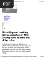 Bit Shifting and Masking, Bitwise Operators in AS 3. Getting Alpha Channel Out of The Color