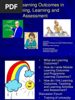 Using Learning Outcomes in Teaching, Learning and Assessment