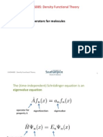 Hamiltonian Operators For Molecules: CHEM6085: Density Functional Theory