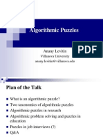 Algorithmic Puzzles: Anany Levitin