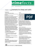 Water Requirements For Sheep and Cattle