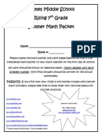 Rising 7th Grade Summer Math Packet